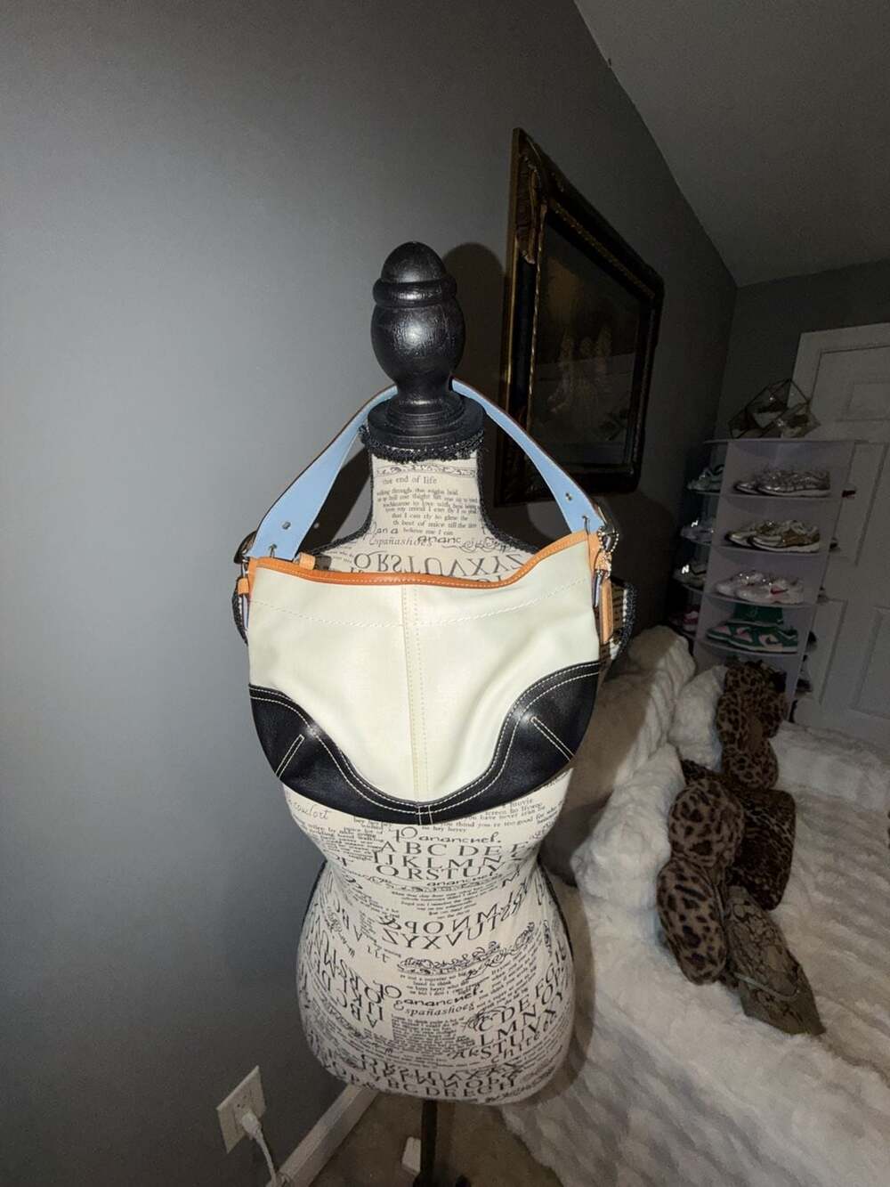 Vintage Coach Colorblock Leather Hobo Bag